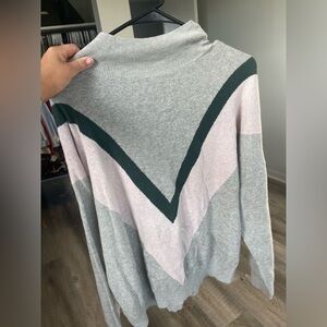 Chevron Mock Neck Sweater